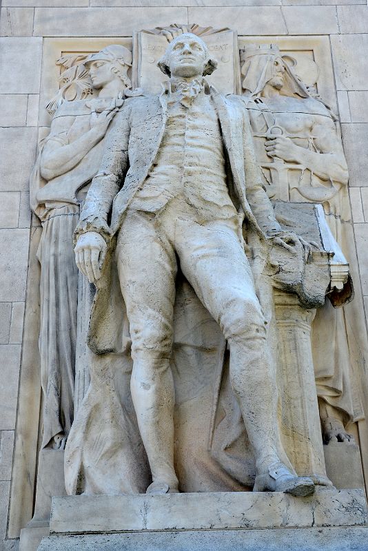 13-1 George Washington At Peace, Accompanied by Wisdom and Justice by A Stirling Calder New York Washington Square Park Washington Arch